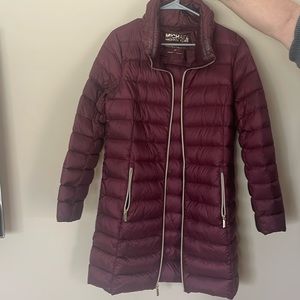 Michael Kors Down Puffer Parka Burgundy